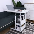 thumbnail image 3 of Urban Deco Home Office Desks Moveable Height Adjustable  Computer Desk Writing Workstation Laptop Table,White, 3 of 6
