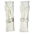 thumbnail image 2 of Knit Leg Boot Socks Cuffs for Girls Kids Cute Bowknot Pompom Middle Knee, 2 of 4