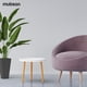 thumbnail image 5 of Mubson Mesa de Centro Redonda para Sala o Recamara de Madera MDF. Mesa Decorativa para Exteriores o Interiores Mubson  Minimalista, 5 of 7
