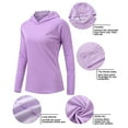 thumbnail image 7 of Satankud Women's Long Sleeve Hoodie Shirts Plus Size UPF 50+ Sun Protection UV Outdoors T-Shirt Purple S, 7 of 7