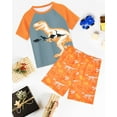 thumbnail image 7 of Fiodrimy Boys Pajamas Toddler Boys Summer Pajamas Dinosaur 2 Piece Short Sleeves Boy Pjs Kids Sleepwear Size 3-8 Years, 7 of 7