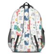 thumbnail image 2 of Multicolor Cat and Moon White Pattern Cute School Backpack Bag with Padded Back and Adjustable Shoulder Straps 16.9 X 12.6 X 5.9 Inches, 2 of 3