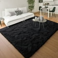 thumbnail image 5 of IR Imperial Rooms Solid Accent Shag Rug 2x3ft for Entryway Soft Fluffy Area Shaggy Rug Black, 5 of 11