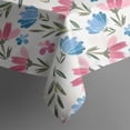 thumbnail image 5 of Pioneer Flower Floral Print Pattern Square Tablecloth,Waterproof Square Table Cover,Wipeable Spillproof Washable Table Cover for Home Kitchen Party Decor 60"x60"(152x152cm), 5 of 6