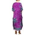 thumbnail image 4 of Miss Lavish London Kaftan Dresses for Women,Beach Kaftan Coverups,Hawaiian Coverups for Women,Long Beach & Swimsuit Coverups,Plus Size African Caftan Dress,Moroccan Style Loungewear Purple 3XL, 4 of 5