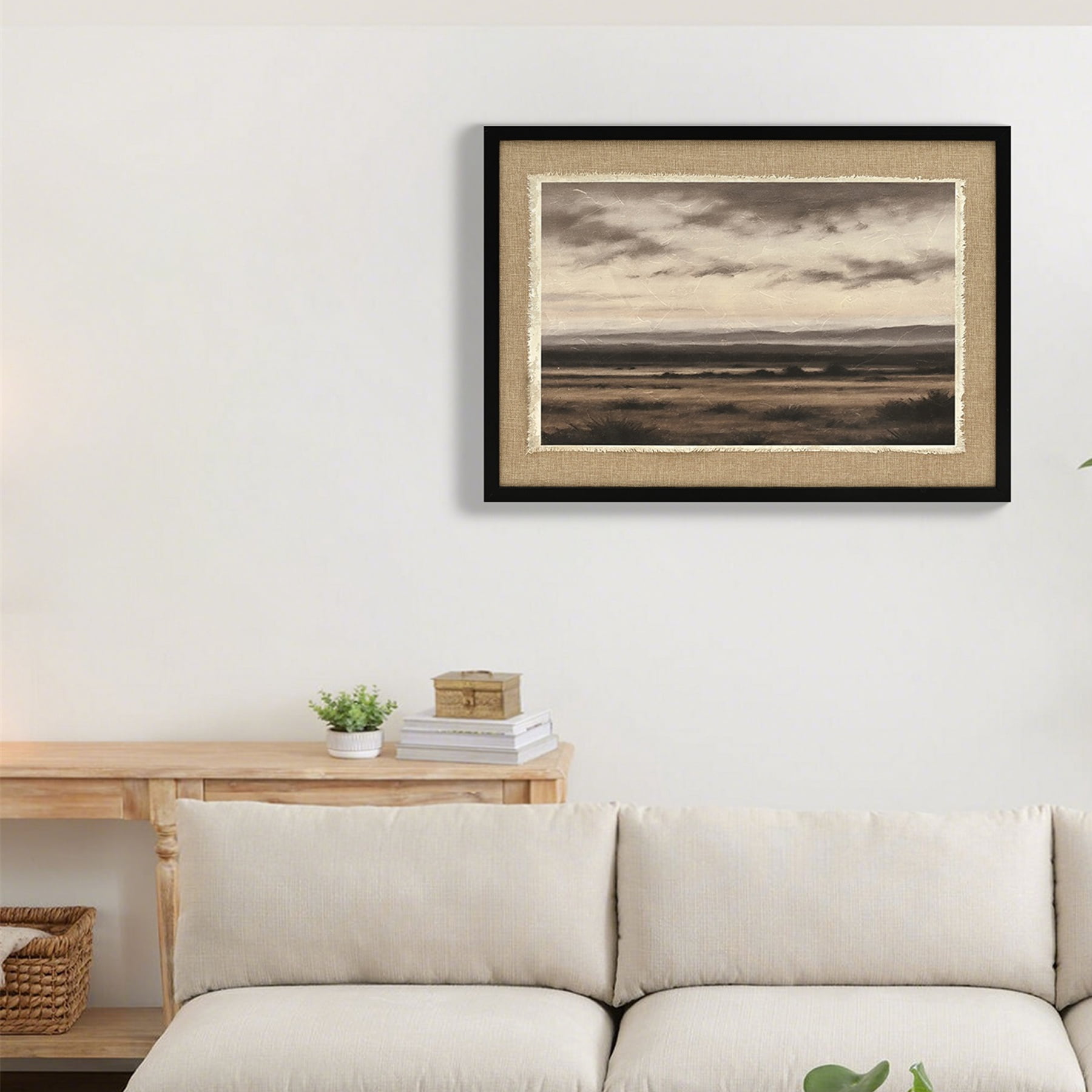 MOONMISS 20x28 Vintage Landscape Canvas Wall Art Farmhouse Nature Painting Framed Living Room Bedroom