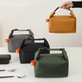 thumbnail image 2 of Nouvelle Boîte à Lunch Isolante Sac à Main Grande Capacité Pliable Sac de Travail Portable Simple Grande Capacité Rangement Jaune, 2 of 6