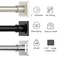 thumbnail image 4 of Tension Shower Curtain Rod es Shower Rod Tension Mounted No Drill Shower Curtain Rods Spring Tension Rod Adjustable Tension Curtain Rod for Windows Bathroom, 4 of 6