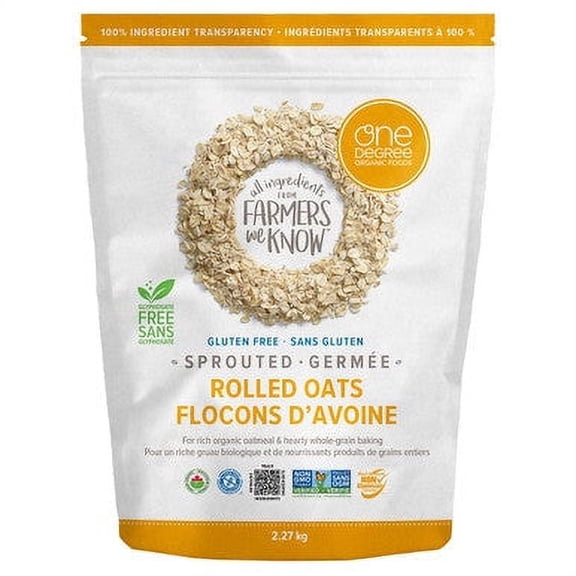 One Degree Gluten Free Sprouted Rolled Oats 5 Pounds