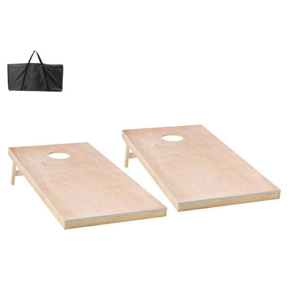 KFFKFF Cornhole Set, 4x2 ft Corn Hole Game Boards, Solid Wood Portable Toss Board, Indoor and Outdoor Cornhole Play for Adults, Toss Game Include Carrying Case