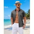 thumbnail image 4 of COOFANDY Beach Shirts for Men Linen Button Down Shirts Lightweight Summer Vacation Shirt, 4 of 6