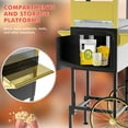 thumbnail image 4 of 12oz Popcorn Machine Cart, Popcorn Cart with Wheels, Vintage Popcorn Machine with Stainless Steel Kettle, Movie Theater Style Popcorn Machine for Party, Black, 4 of 15