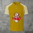 thumbnail image 2 of IWRICH Mardi Gras Polo Shirts for Men Plus Size Carnival T Shirts Button up Summer Short Sleeve Strip Sleeve Tees Gold M, 2 of 3