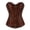 Brown, variant on Steampunk Corset Pirate BustiersTop Plus Size Women Black 3XL