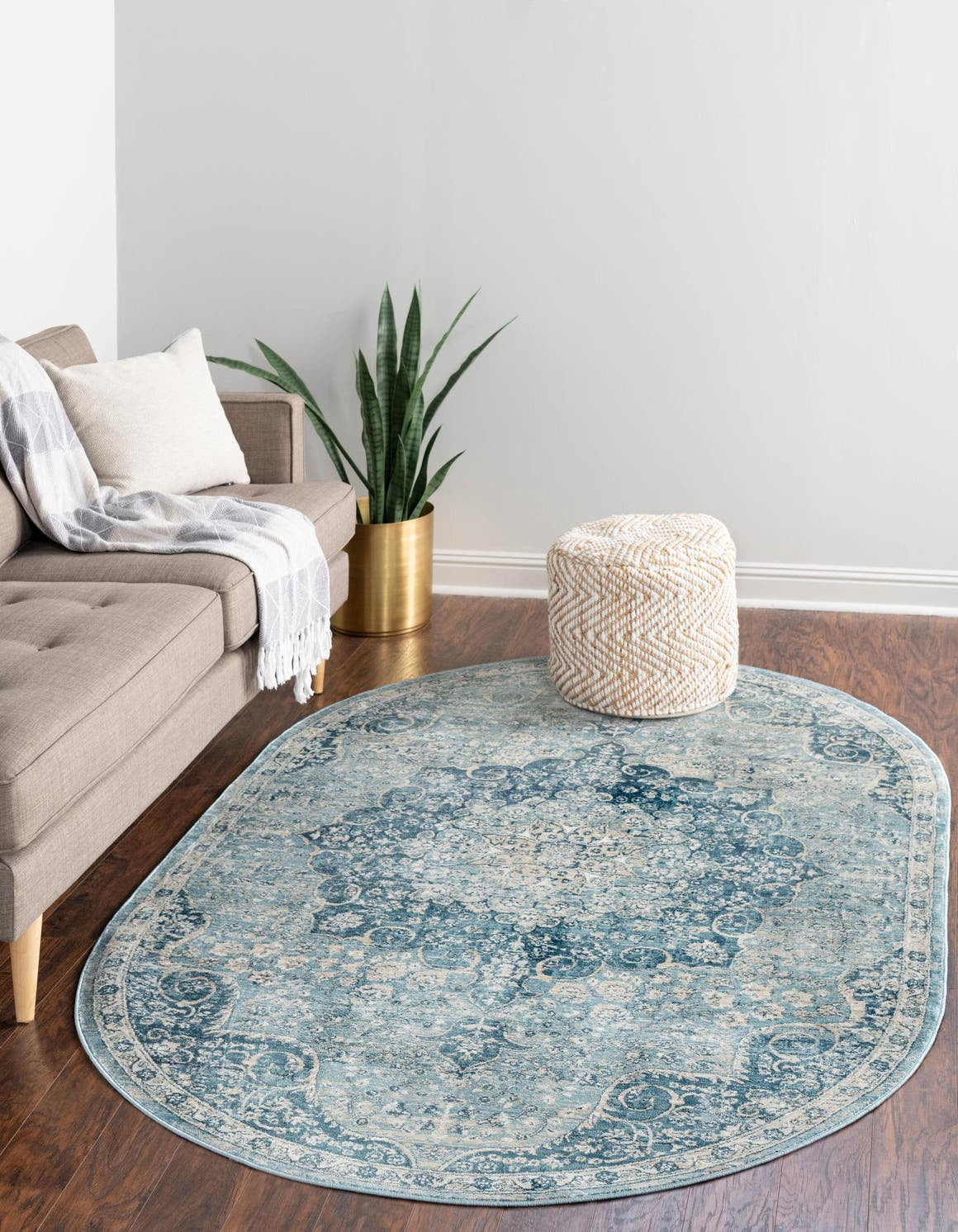 Behag Open Rug Rugs.com Newport Collection Rug – 5' 3 x 8' Oval Navy Blue Medium Rug ...