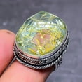 thumbnail image 2 of Natural Golden Rutile Gemstone 925 Sterling Silver Jewelry Ring Size 6, 2 of 2