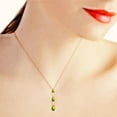thumbnail image 3 of Galaxy Gold 14k Rose Gold 18" Necklace with Natural Peridots, 3 of 3