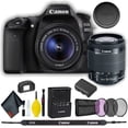 thumbnail image 1 of Canon EOS 80D Appareil Photo Reflex Numérique avec Objectif 18-55mm (Modèle Intl) Ensemble de Base, 1 of 6