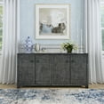 thumbnail image 2 of Butler Specialty Company Bar Harbor Raffia 4 Door 70" Sideboard - Charcoal, 2 of 4