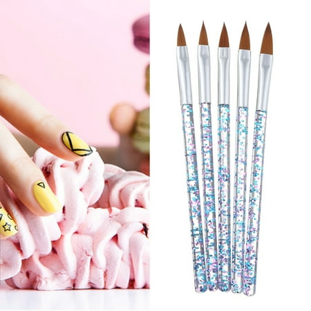 Funie 5 pièces/ensemble Nail Art Liner doux fourrure ongles peinture  acrylique peinture pinceau stylo outils pour la beauté