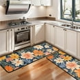 thumbnail image 3 of Kitchen Rugs Sets Of 2,Pioneer Flower Floral Print Pattern Anti Fatigue Kitchen Mat Rugs Non Slip Washable,Decorative Kitchen Floor Mats for Kitchen,Sink,Laundry,17"x47"+17"x47", 3 of 5