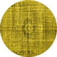 thumbnail image 1 of Ahgly Company Indoor Round Persian Yellow Traditional Area Rugs, 4' Round, 1 of 4