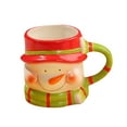 thumbnail image 2 of Taza de cerámica bonita, tazas de café navideñas, tazas de chocolate caliente, tazas esmaltadas para decoración de cafetería, regalos de Navidad, Muñeco de nieve, 2 of 8