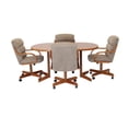 thumbnail image 5 of Caster Chair Company 5-Piece 42x[42/60] Caster Dining Set Wood Edge Laminate Table Top & Stone Chairs, 5 of 14