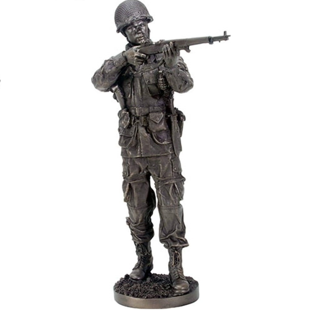 Taking Aim World War Two Soldier Statue Figurine Military WWII New
