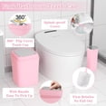 thumbnail image 6 of Bathroom Accessory Set–Bathroom Sets with Shower Curtain and Rugs, Non Slip Bathroom Rugs Super Absorbent, Pink Ombre Waterproof Shower Curtain with Hooks, Pink Bathroom Sets Complete for Home, 6 of 9