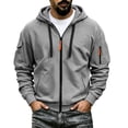 thumbnail image 2 of Trikvn Men's Full Zip Hoodies Sweatshirts Long Sleeve Casual Athletic Jackets with Arm Zipper Pockets Outdoor Hiking Workout Activewear Winter Coats Relaxed Fit Outerwear, 2 of 5