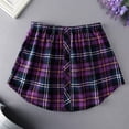 thumbnail image 3 of PUMISAS Summer Mini Skirts For Women High Waisted Flowy Elastic Waistband Skirts Casual Loose Plaid Hem Skirts, 3 of 3