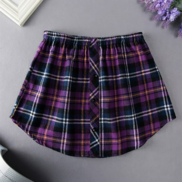 APEXFWDT 3 pcs Plaid Shirt Extender for Women Plus Size Shirt Extenders for Layering Adjustable Fake Top Lower Sweep Skirt Mini Skirt Walmart