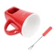 thumbnail image 5 of Taza de Fondue, Cerámica Chocolate Derretido Taza de Fondue Taza Derretida Tazas de Chocolate Con Horquilla para Helado Mantequilla de Queso, 5 of 7