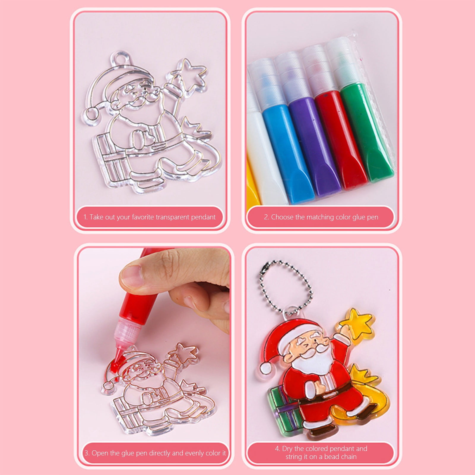 Momihoom Window Art Unicorn Suncatcher Kits, Creativity Arts and Crafts for Kids Ages 3-12 Use as Window Suncatchers, Paint Your Own DIY Art Pendant, Toys Gifts for Boys Girls
