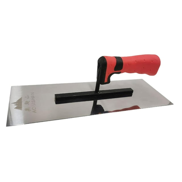 Paleta de acabado, herramienta de yeso con mango de PP, paleta de acero inoxidable para paneles de yeso, herramienta manual para trabajos de hormigón,