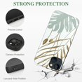 thumbnail image 2 of The minimalist aesthetic of iPhone case: gold and green palm leaf pattern phone case, cool bumper phone case cover, 2 of 4