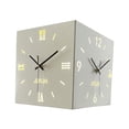 thumbnail image 2 of Lipstore Double Sided Corner Wall Clock Compact Display for Kitchen Study Dining Room White, 2 of 8