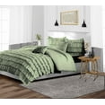 thumbnail image 2 of SGI Bedding 3 Piece Cotton Multi Ruffle Duvet Cover Moss Solid 600TC Full, 2 of 7