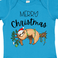 thumbnail image 3 of Inktastic Merry Christmas Cute Sloth with Santa Hat and Lights Boys or Girls Baby Bodysuit, 3 of 4