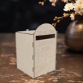 thumbnail image 1 of Exquisite Handcrafted Wooden Wedding Mailbox With Lock Key, Vintage Postal Style, Durable Plywood Construction, 1 of 8