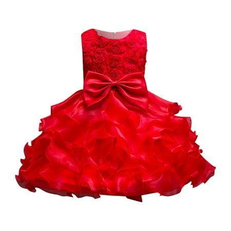 

ZRBYWB Kids Dress Girls Dresses Birthday Long Elegant Sleeveless Mesh Princess Flower Girl Dresses Wedding Kids Party Dress