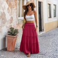thumbnail image 5 of Womens Elastic High Waist Maxi Skirt Summer Flowy Long Skirts XL, 5 of 7