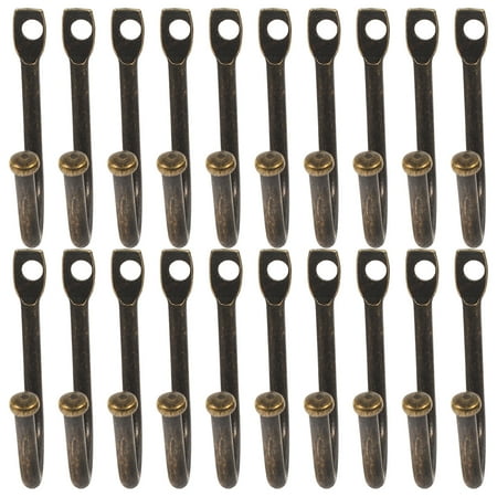 WASHWEPE 20Pcs Rustic Design Metal Hook for Wall Mounting and Tool Organization in 3.40X2.40X0.60in
