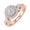Pink, variant on 3/4 Carat Diamond Halo Ring in 14K Yellow Gold - IGI Certified (Ring Size 5) (I1-I2 Clarity)