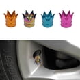 thumbnail image 4 of Trayknick Valve Cap Airtight Fine Workmanship Crown Styling Shiny Motorcycle Tire Valve Core Cap for Car, 4 of 13