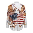 thumbnail image 5 of Wiyuqeen American Flag Shirts for Men Satin Button Down Shirts Lapel Collar Dress Shirt Plus Size 4th of July Patriotic Long Sleeve Blouses Multicolor L, 5 of 5