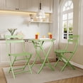 thumbnail image 4 of TROPOW 3 Piece Bistro Set Folding Outdoor Furniture Sets, Outdoor Patio Table and 2 Chairs for Balcony, Garden, Small Space, All Weather & No Assembly Required, Portable Cafe Set, 4 of 6