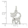 thumbnail image 3 of 925 Sterling Silver Solid Cat Charm 15x13mm Wide Pendant Necklace for Women - 1.1 Grams, 3 of 4