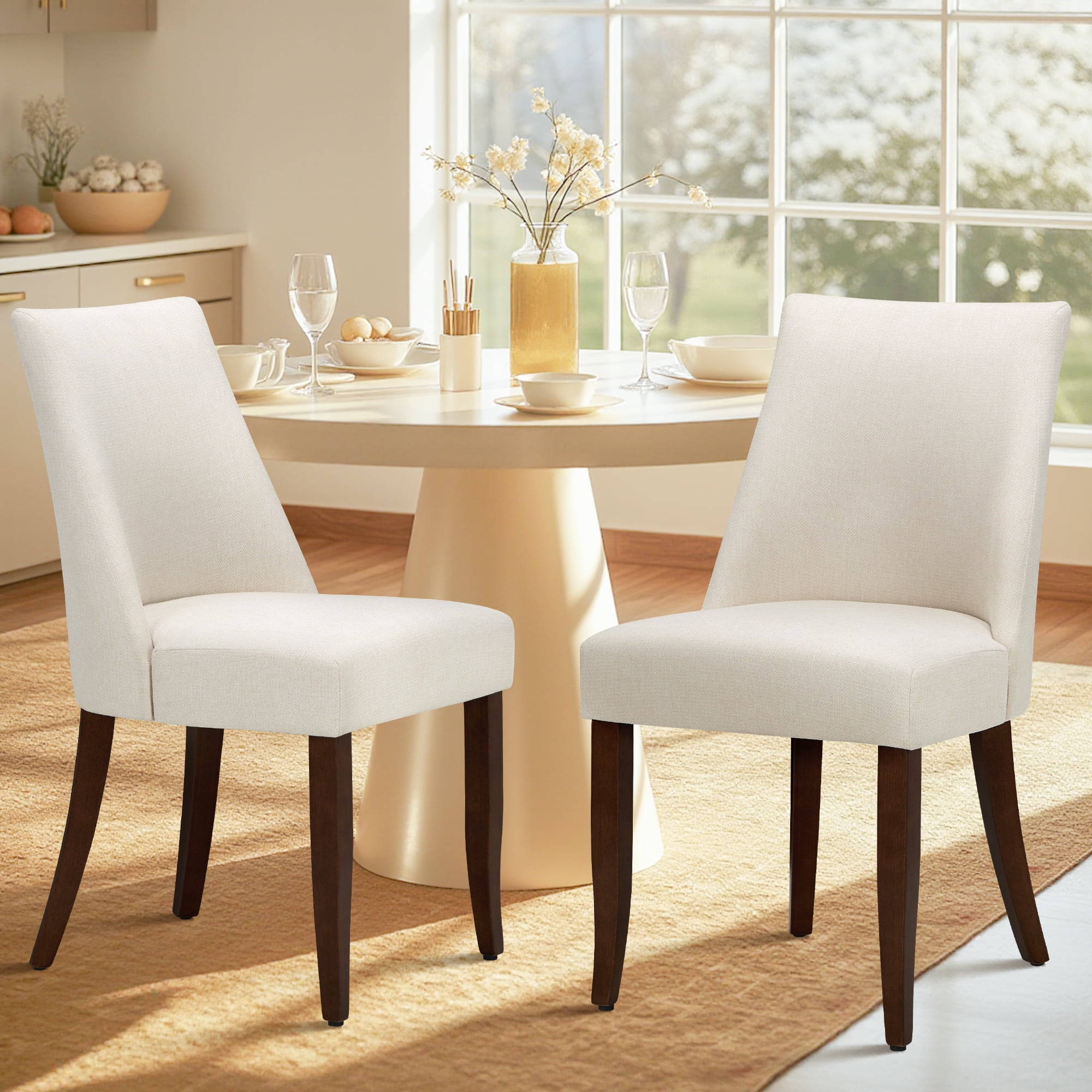 Better Homes & Gardens Lillian Fluted Dining Chairs 2 Pack, Pine